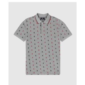 PSYCHO BUNNY Men's Keesey All Over Print Short Sleeve Polo size Large size 6